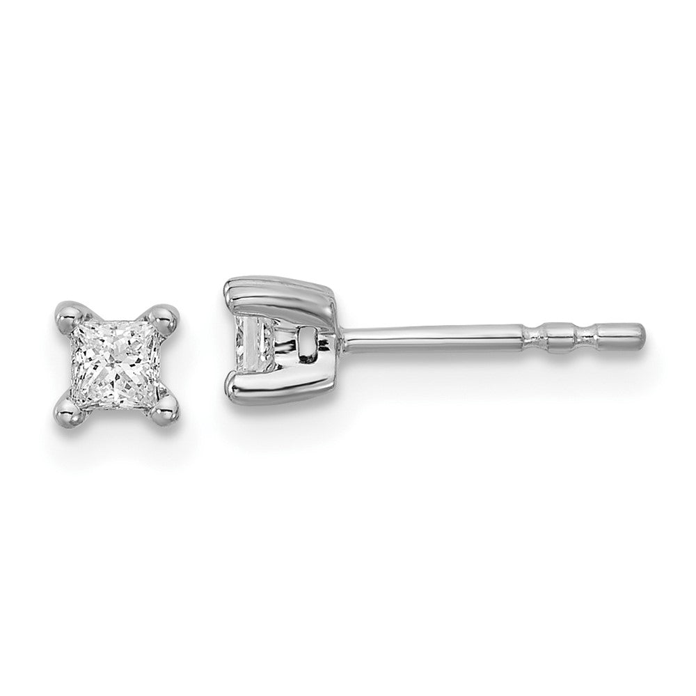 14kw .25ctw VS DEF Lab Grown Princess Diamond 4 Prong Earrings