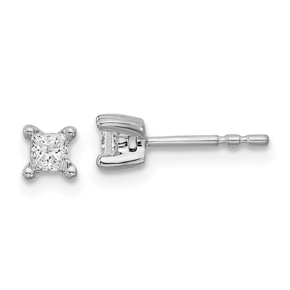 14kw .33ctw VS DEF Lab Grown Princess Diamond 4 Prong Earrings