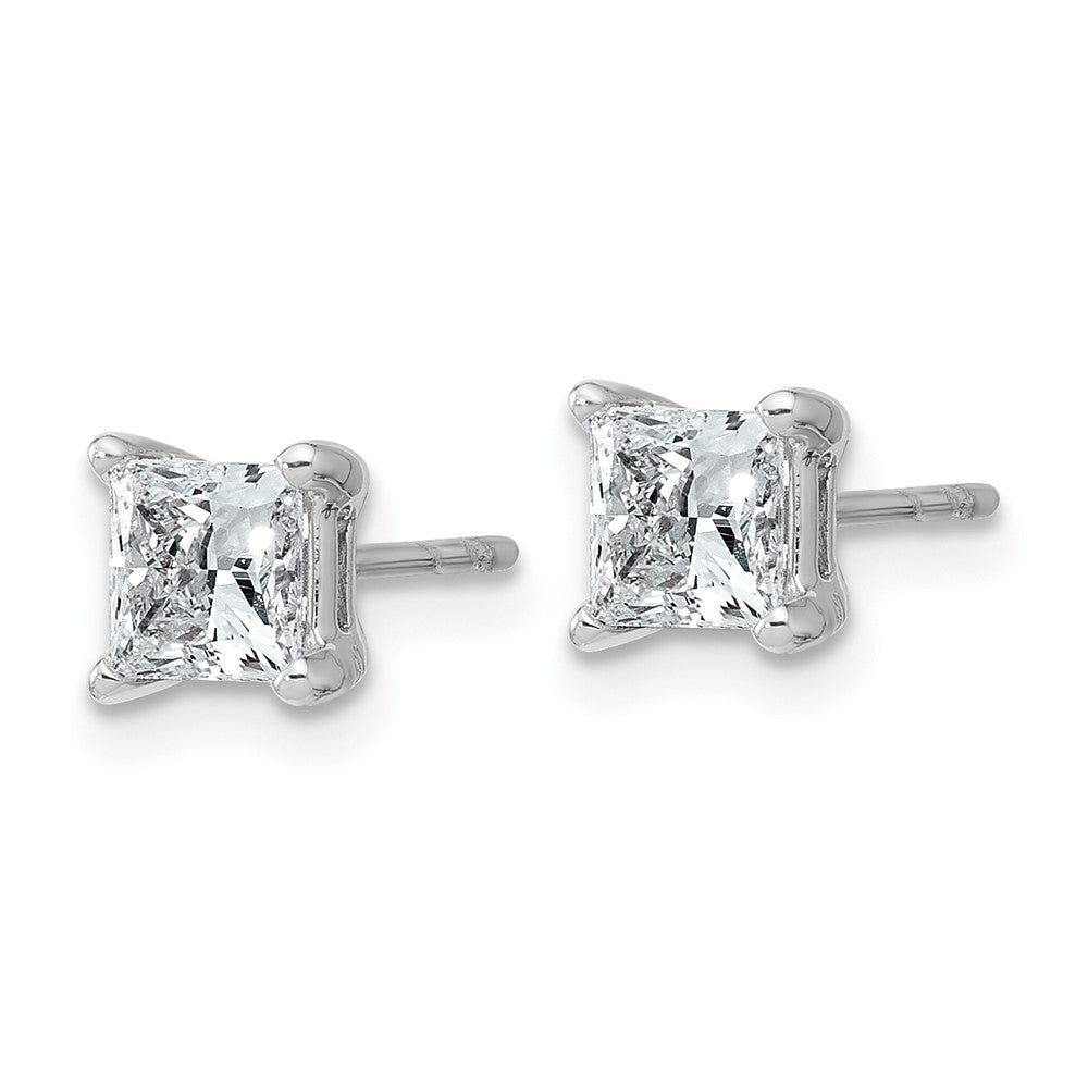 14kw 1.25ctw VS/SI FGH Lab Grown Princess Diamond 4 Prong Earrings