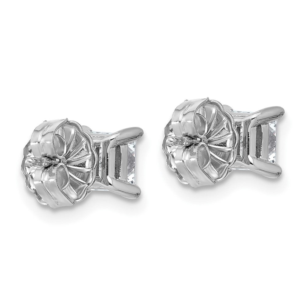 14kw 1.25ctw VS/SI FGH Lab Grown Princess Diamond 4 Prong Earrings