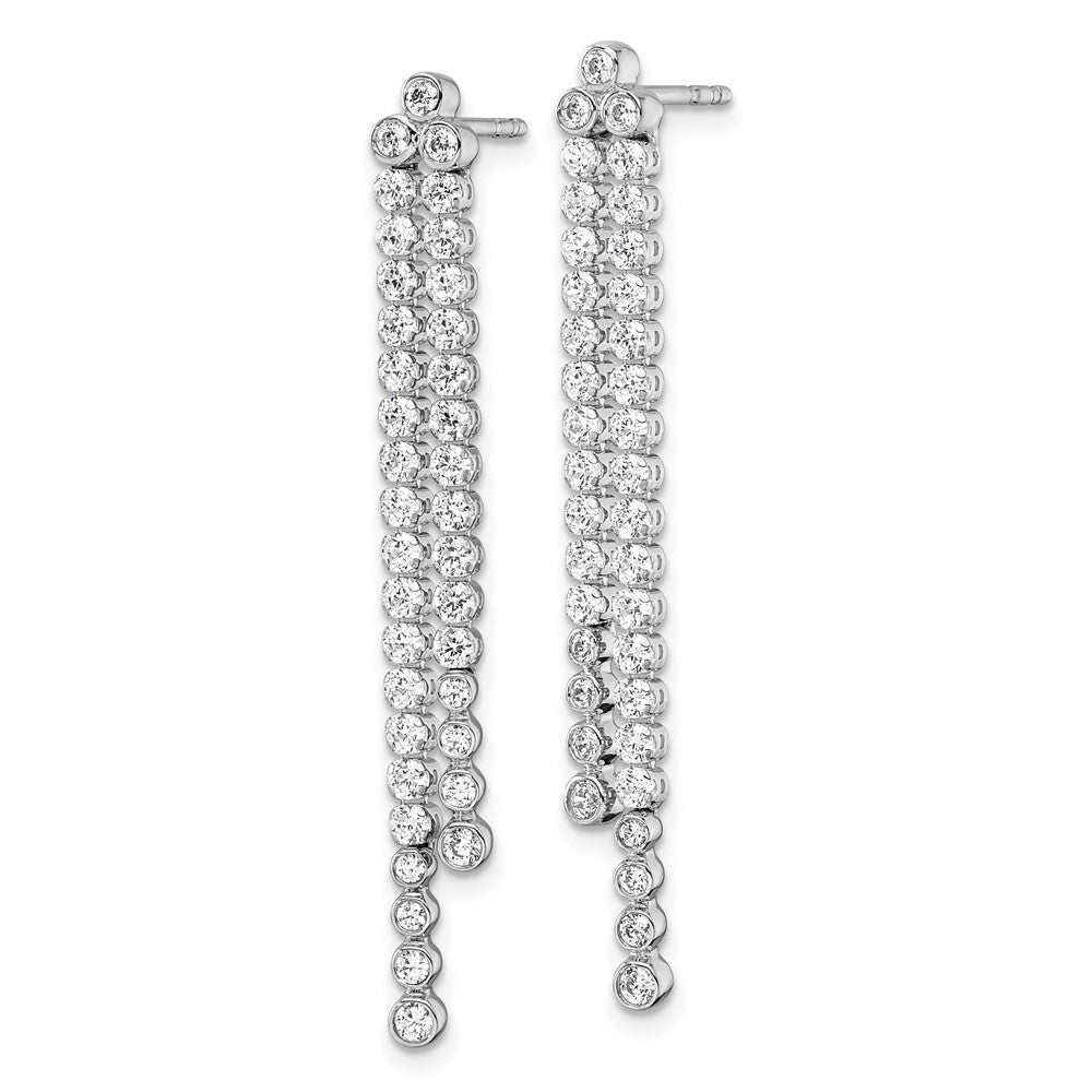 14K White Gold Lab Grown Diamond VS/SI FGH Post Dangle Earrings