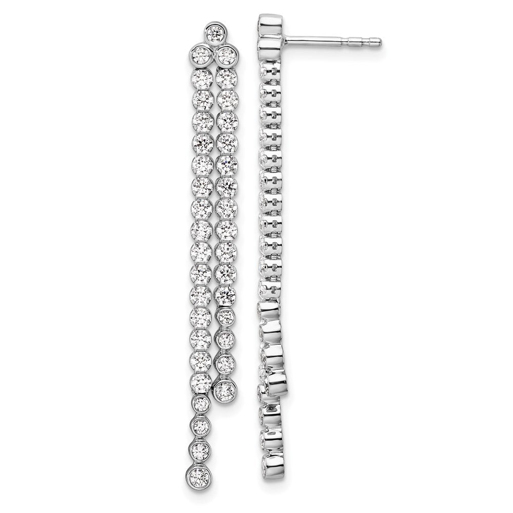 14K White Gold Lab Grown Diamond VS/SI FGH Post Dangle Earrings