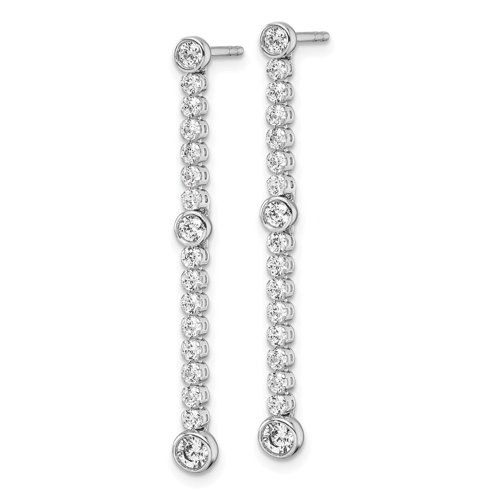 14K White Gold Lab Grown Diamond VS/SI FGH Post Dangle Earrings