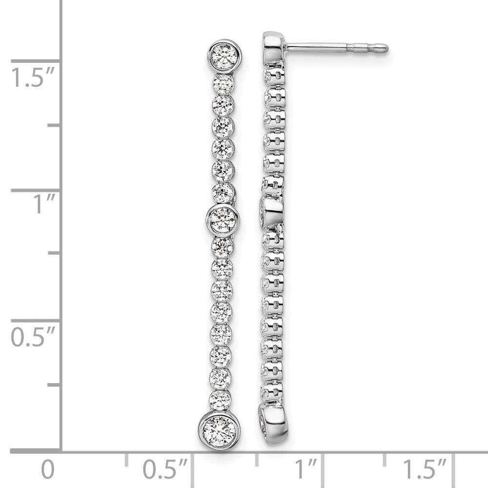 14K White Gold Lab Grown Diamond VS/SI FGH Post Dangle Earrings