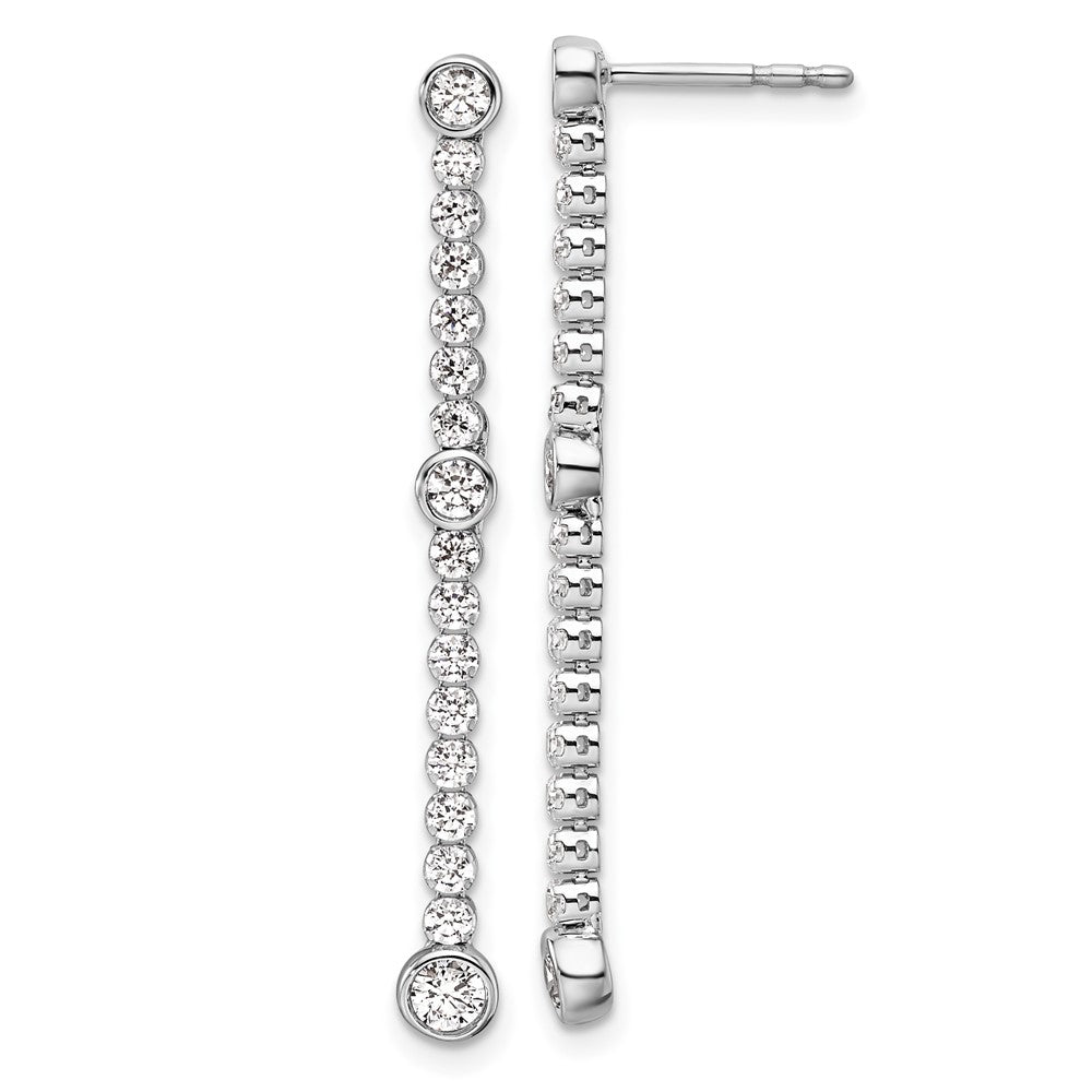 14K White Gold Lab Grown Diamond VS/SI FGH Post Dangle Earrings