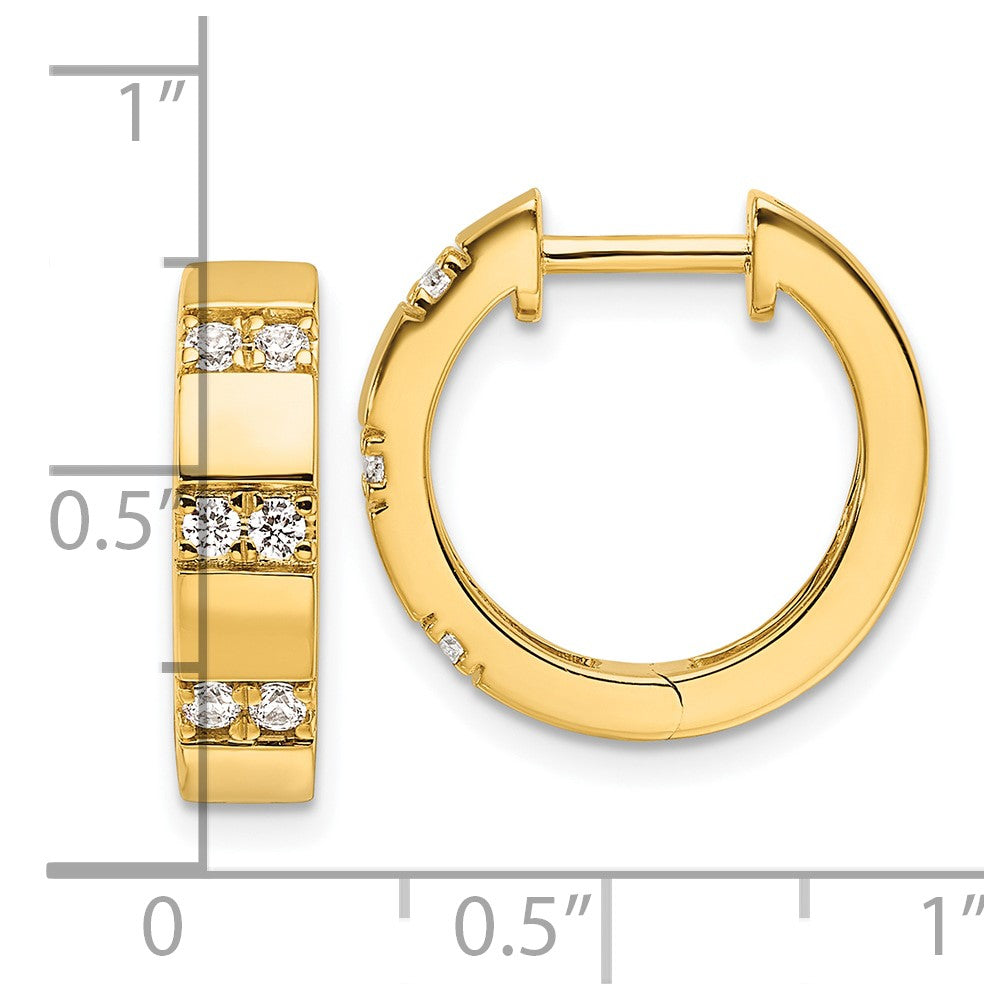 14K Lab Grown Diamond VS/SI FGH Hinged Hoop Earrings