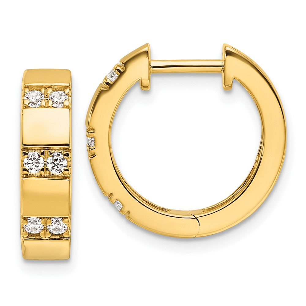 14K Lab Grown Diamond VS/SI FGH Hinged Hoop Earrings