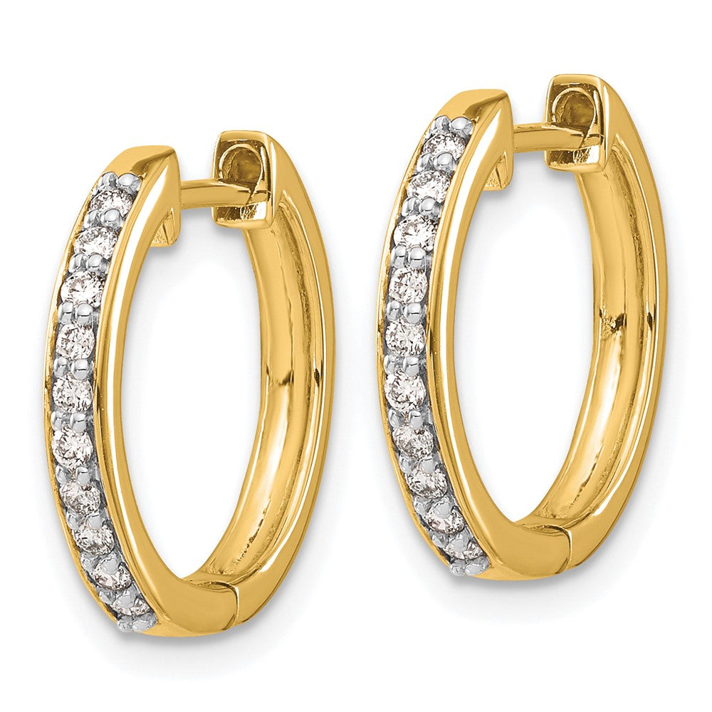 14K Lab Grown Diamond VS/SI FGH Hinged Hoop Earrings