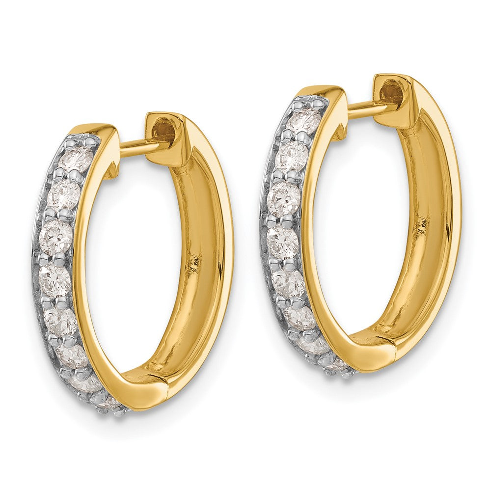 14K Lab Grown Diamond VS/SI FGH Hinged Hoop Earrings