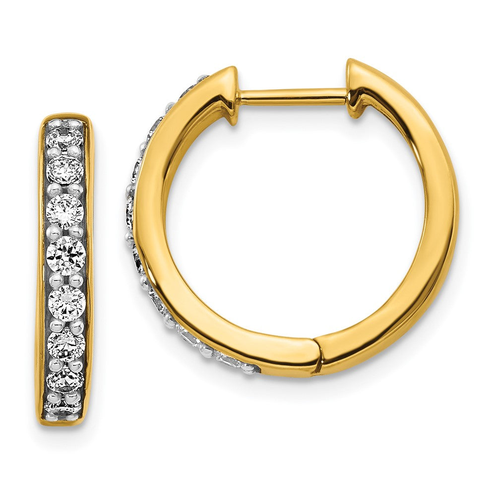 14K Lab Grown Diamond VS/SI FGH Hinged Hoop Earrings