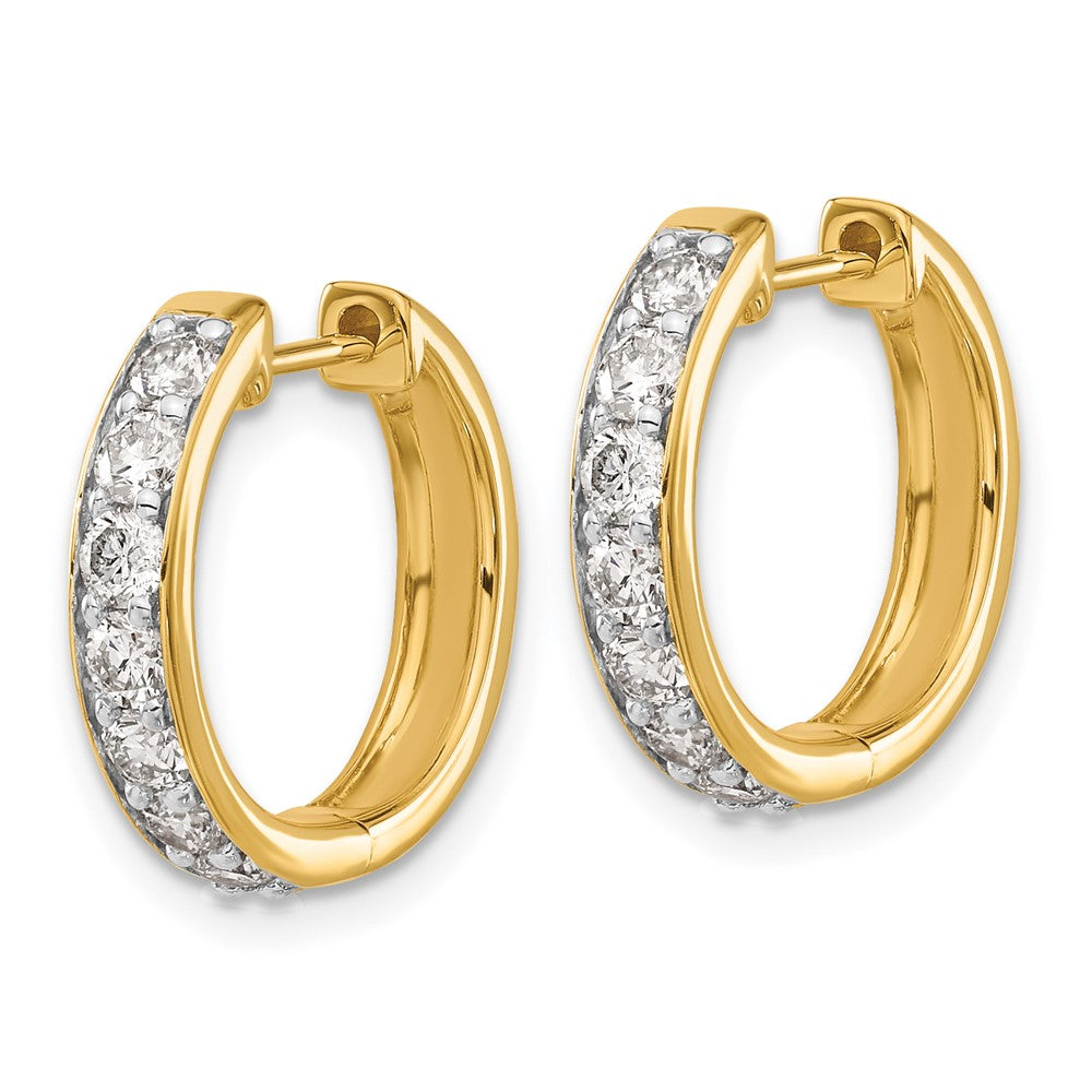 14K Lab Grown Diamond VS/SI FGH Hinged Hoop Earrings