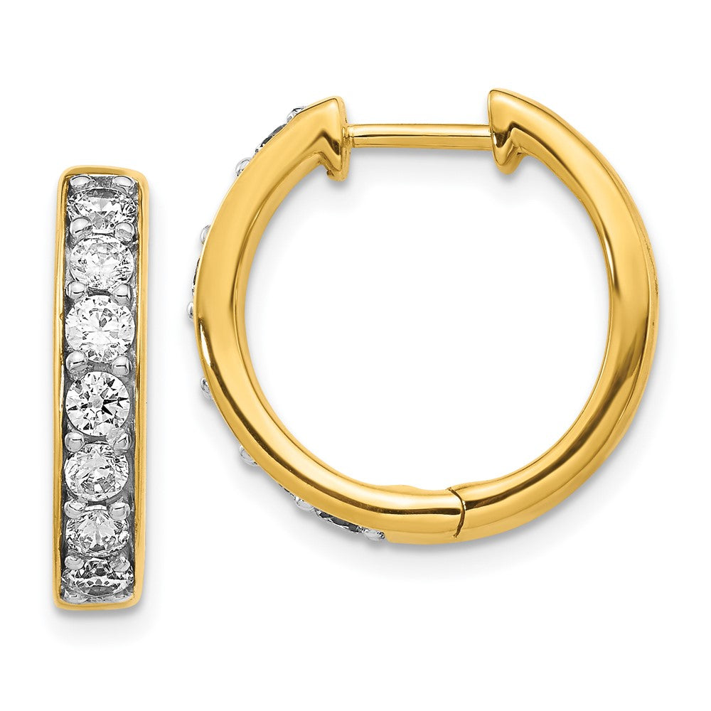 14K Lab Grown Diamond VS/SI FGH Hinged Hoop Earrings