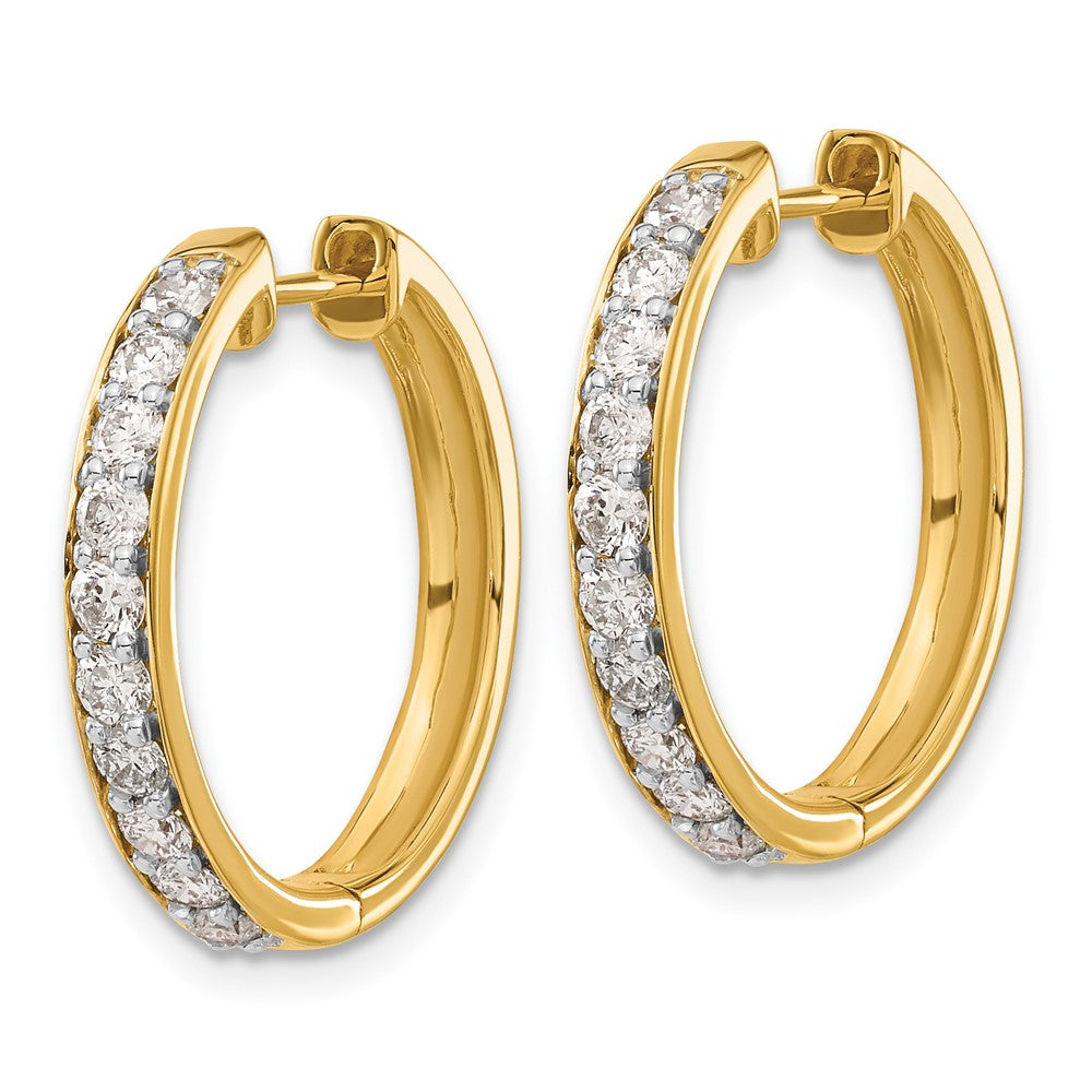 14K Lab Grown Diamond VS/SI FGH Hinged Hoop Earrings