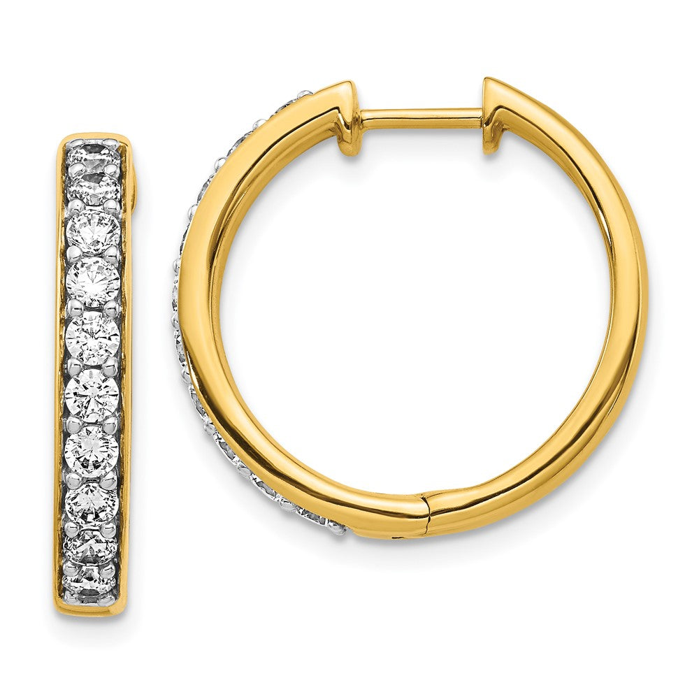 14K Lab Grown Diamond VS/SI FGH Hinged Hoop Earrings