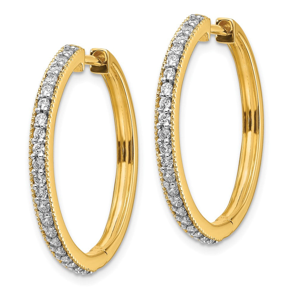 14K Lab Grown Diamond VS/SI FGH Hinged Hoop Earrings