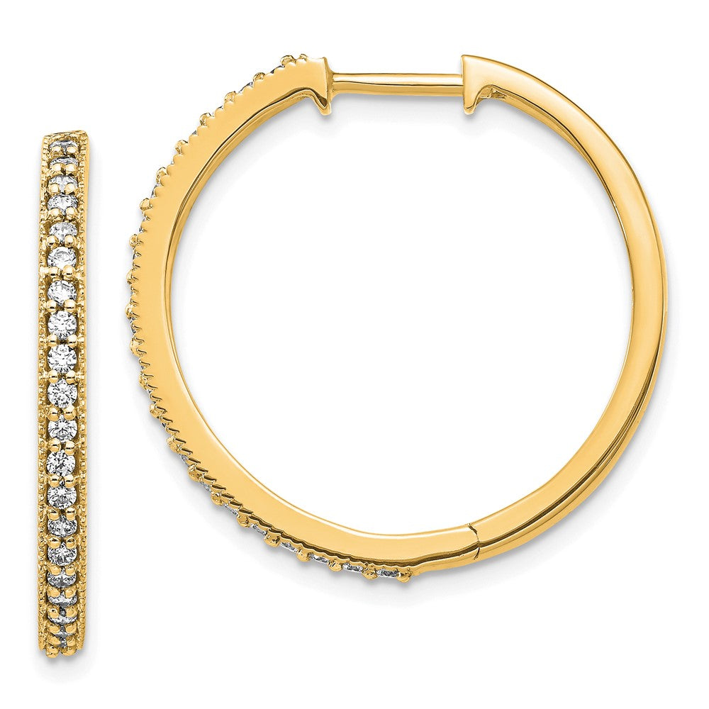 14K Lab Grown Diamond VS/SI FGH Hinged Hoop Earrings