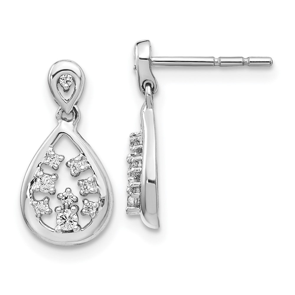 14K White Gold Lab Grown VS/SI FGH Dia Post Earrings