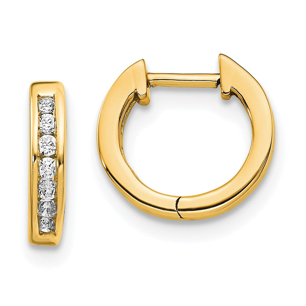 14K Lab Grown VS/SI FGH Dia Hinged Hoop Earrings