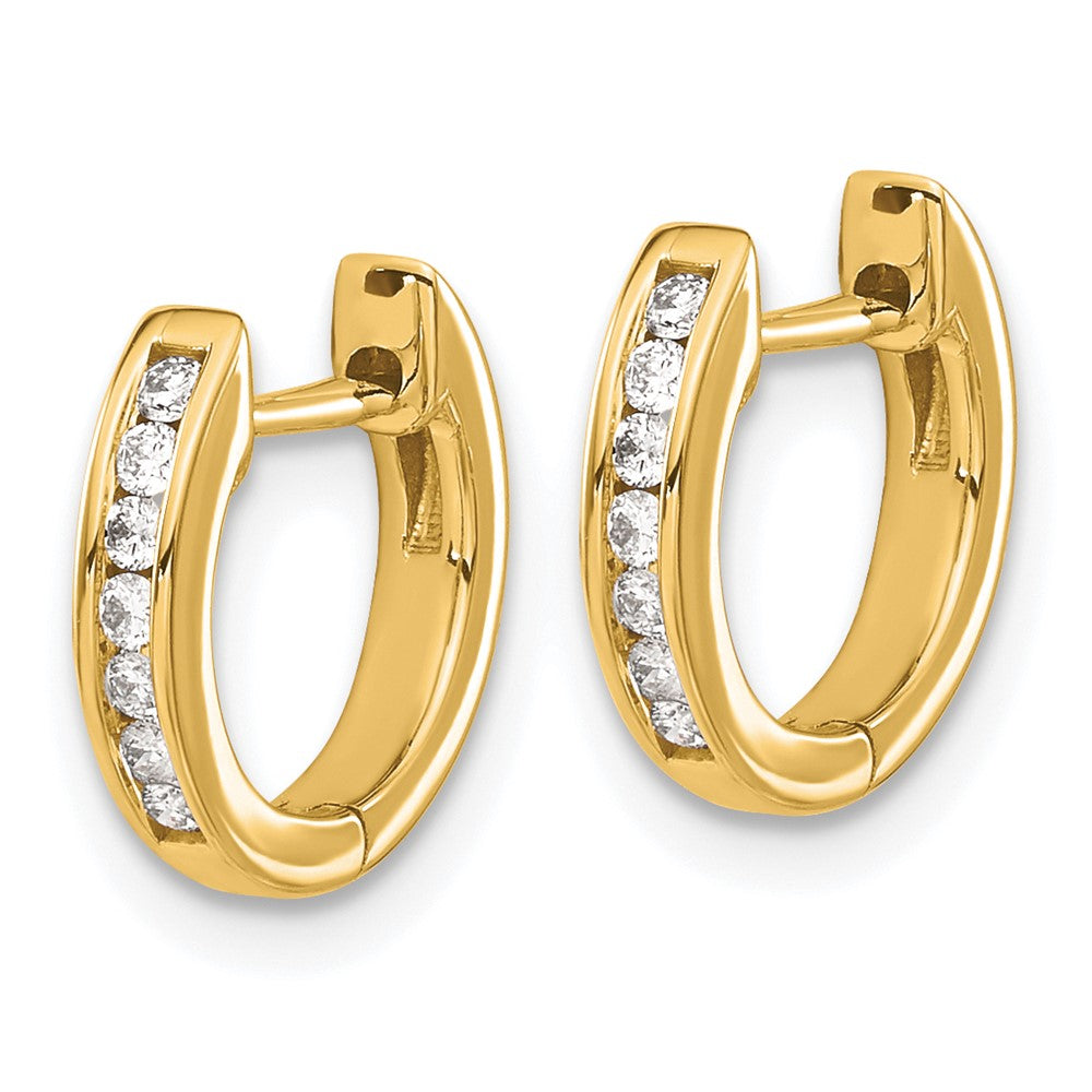 14K Lab Grown Diamond VS/SI FGH Hinged Hoop Earrings