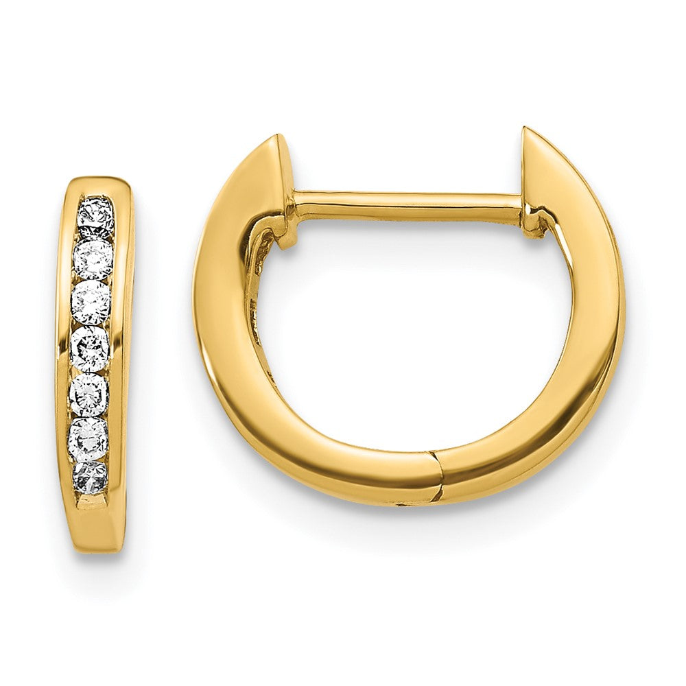 14K Lab Grown Diamond VS/SI FGH Hinged Hoop Earrings