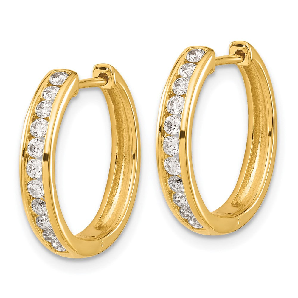 14K Lab Grown Diamond VS/SI FGH Hinged Hoop Earrings