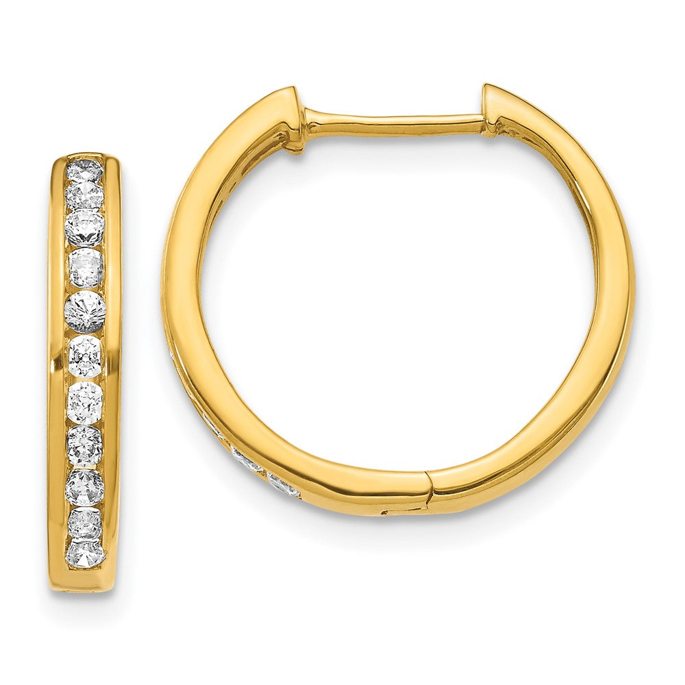 14K Lab Grown Diamond VS/SI FGH Hinged Hoop Earrings