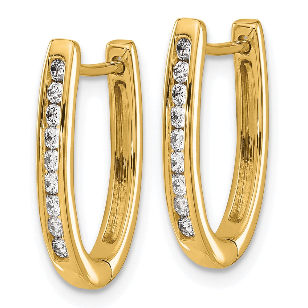 14K Lab Grown Diamond VS/SI FGH Hinged Hoop Earrings