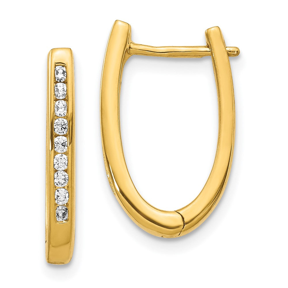 14K Lab Grown Diamond VS/SI FGH Hinged Hoop Earrings