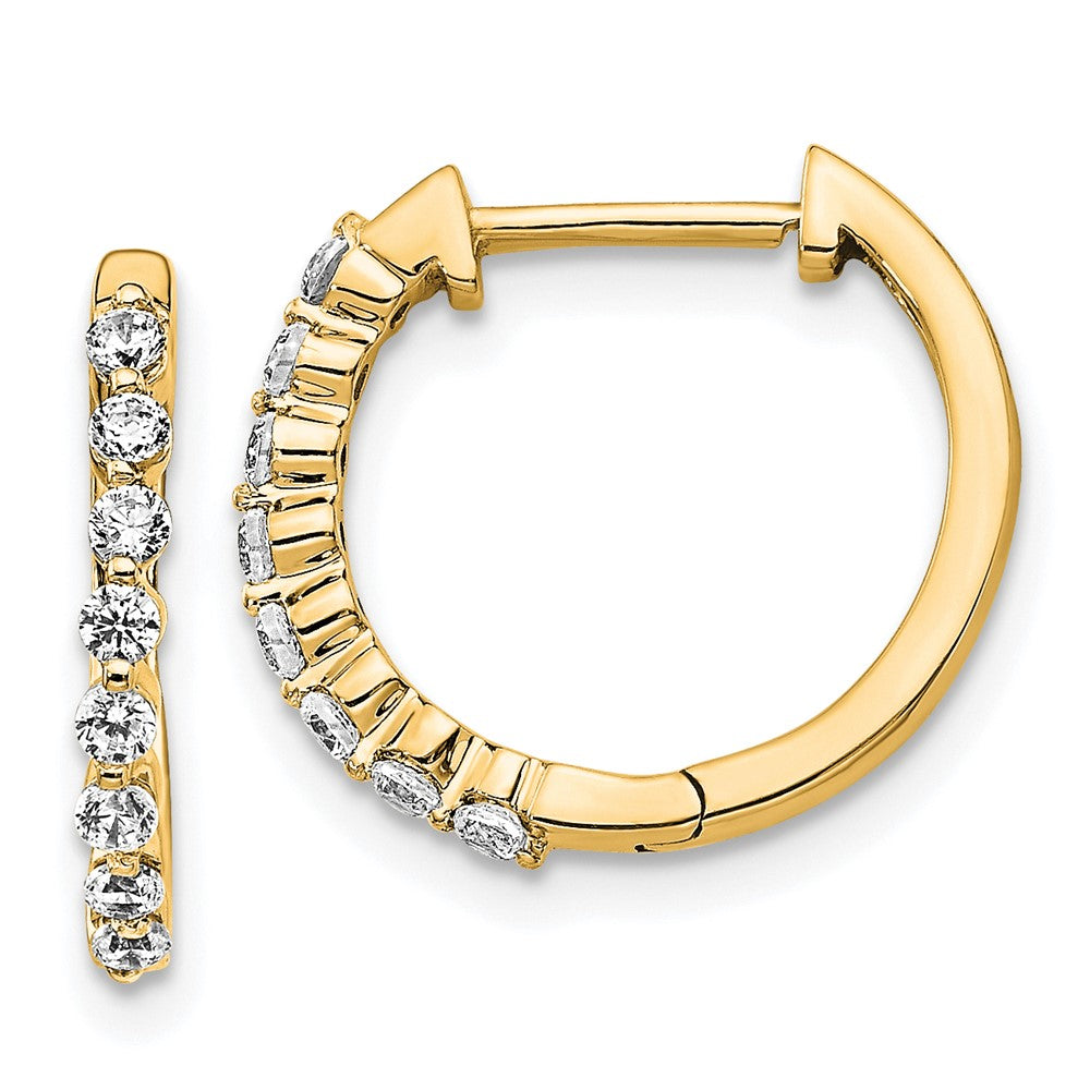 14K Lab Grown Diamond VS/SI FGH Hinged Hoop Earrings