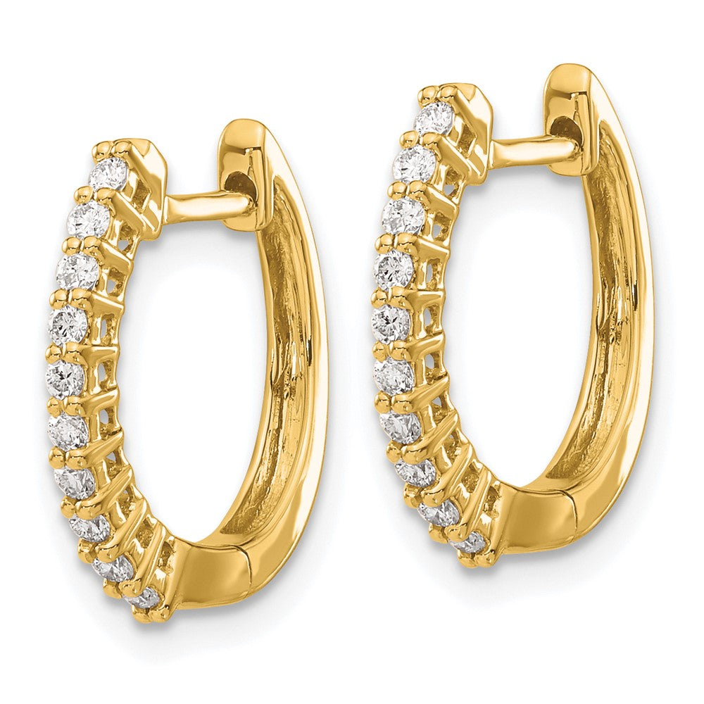 14K Lab Grown Diamond VS/SI FGH Hinged Hoop Earrings