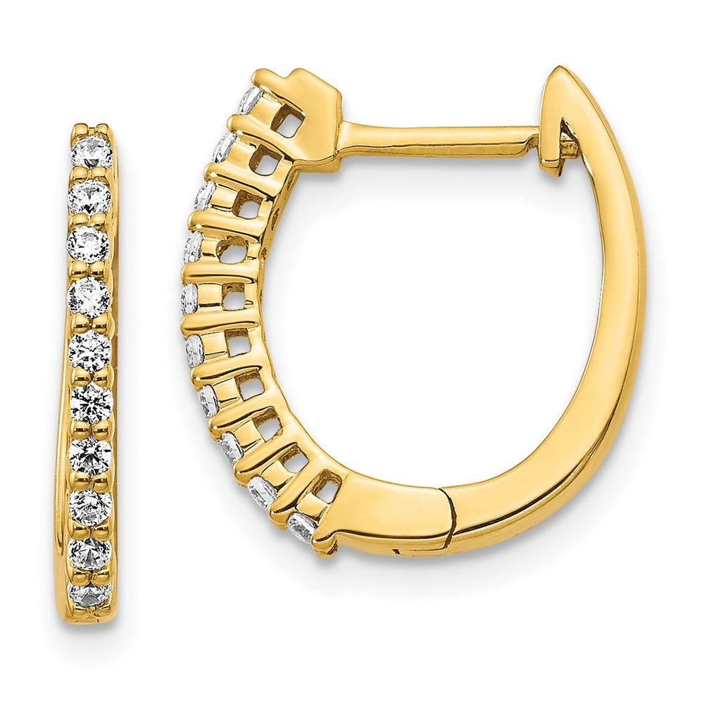 14K Lab Grown Diamond VS/SI FGH Hinged Hoop Earrings