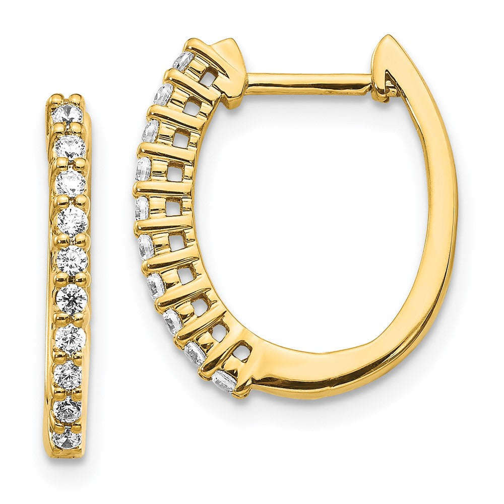 14K Lab Grown Diamond VS/SI FGH Hinged Hoop Earrings