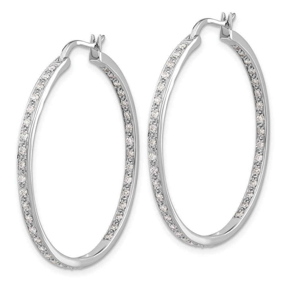 14kw Lab Grown Dia. VS/SI FGH In/Out Hoop Earrings