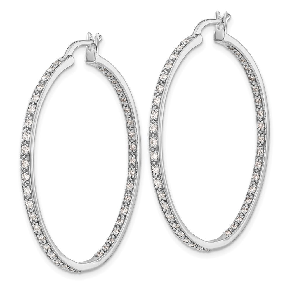 14kw Lab Grown Dia. VS/SI FGH In/Out Hoop Earrings