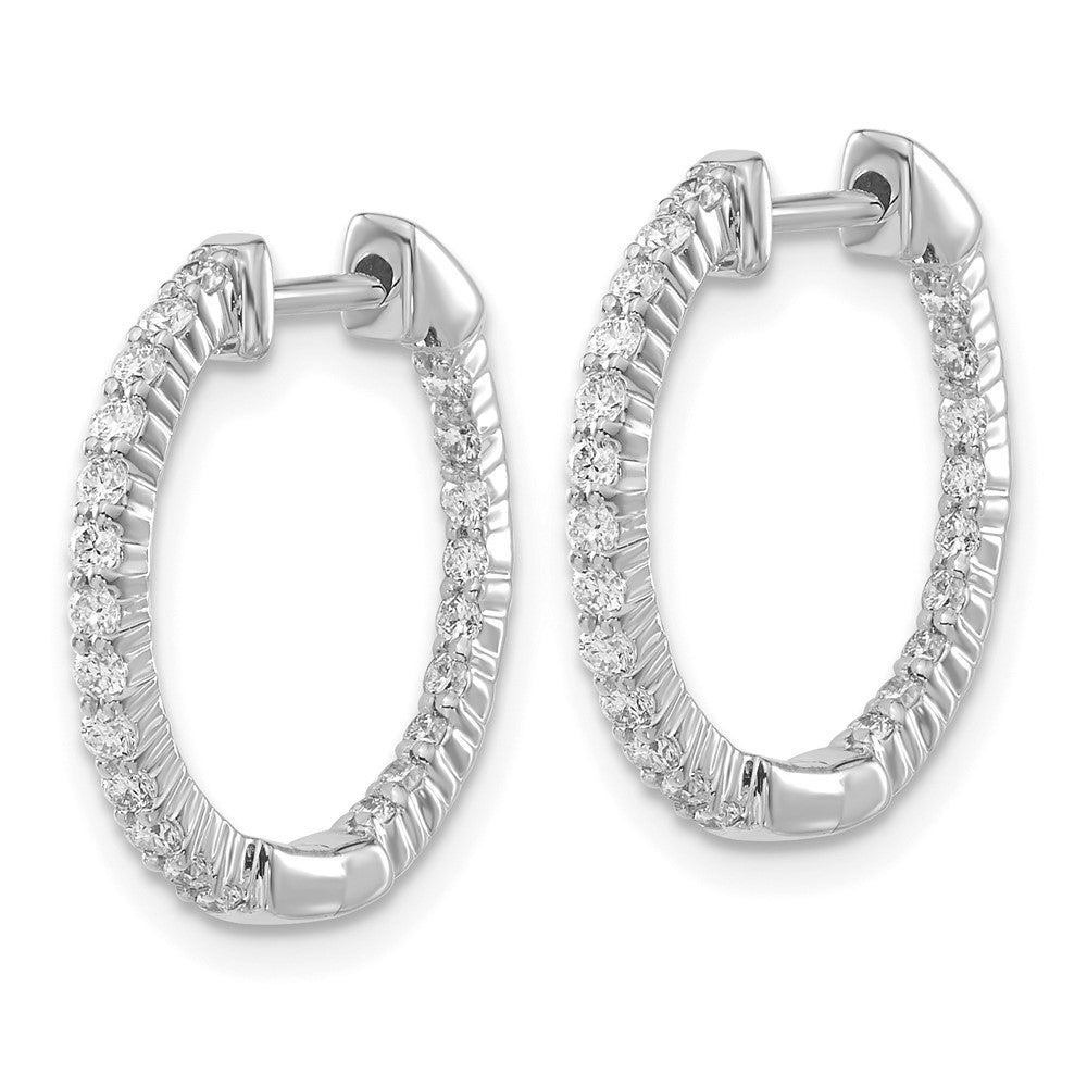 14kw Lab Grown Dia. VS/SI FGH In and Out Hinged Hoop Earring