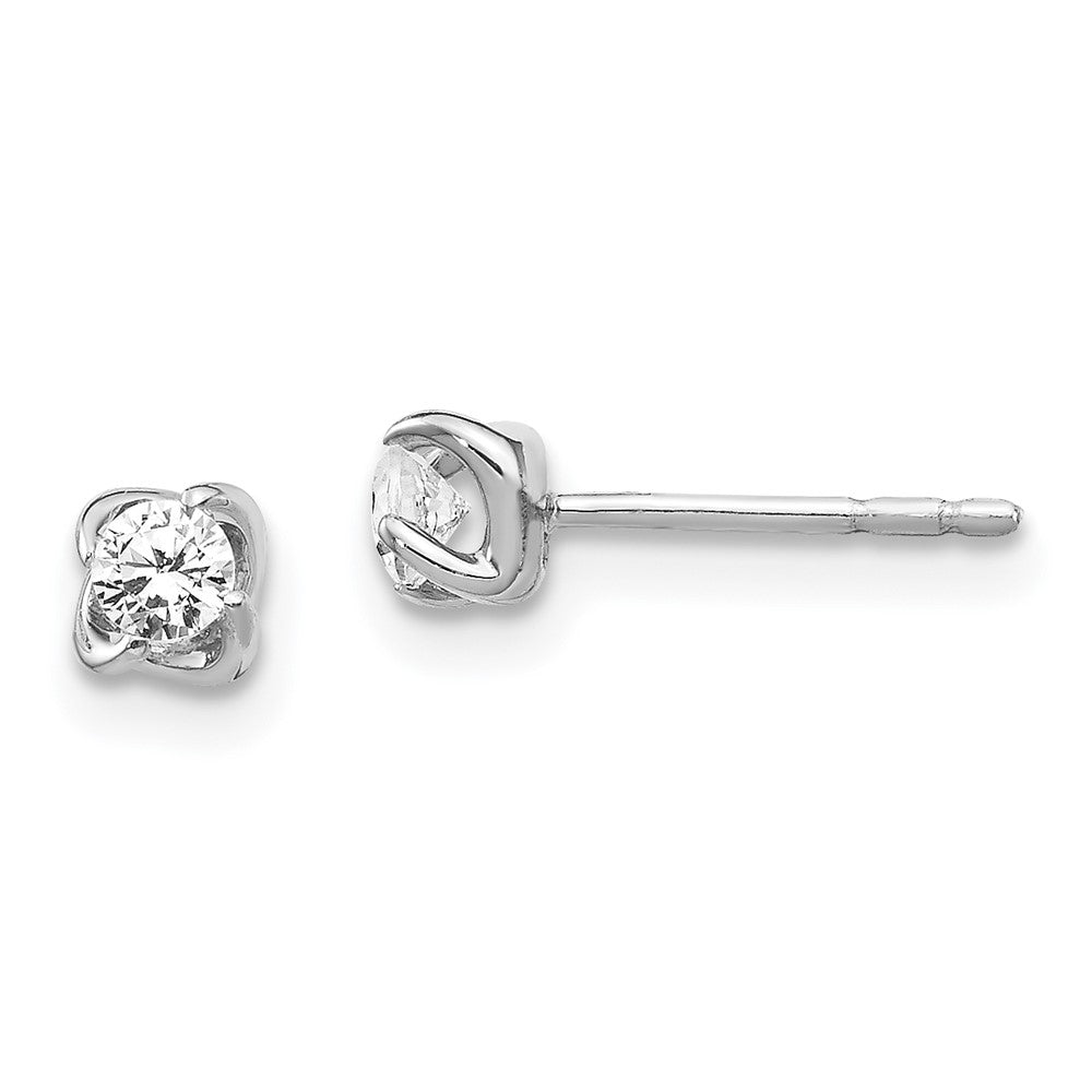 14K White Gold Lab Grown VS/SI FGH Dia Post Earrings