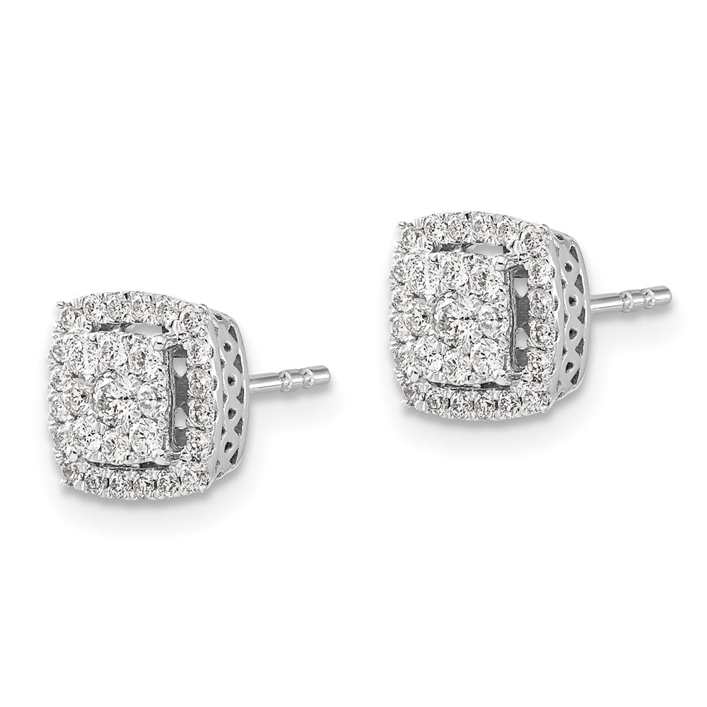 14K White Gold Lab Grown VS/SI FGH Dia Post Earrings