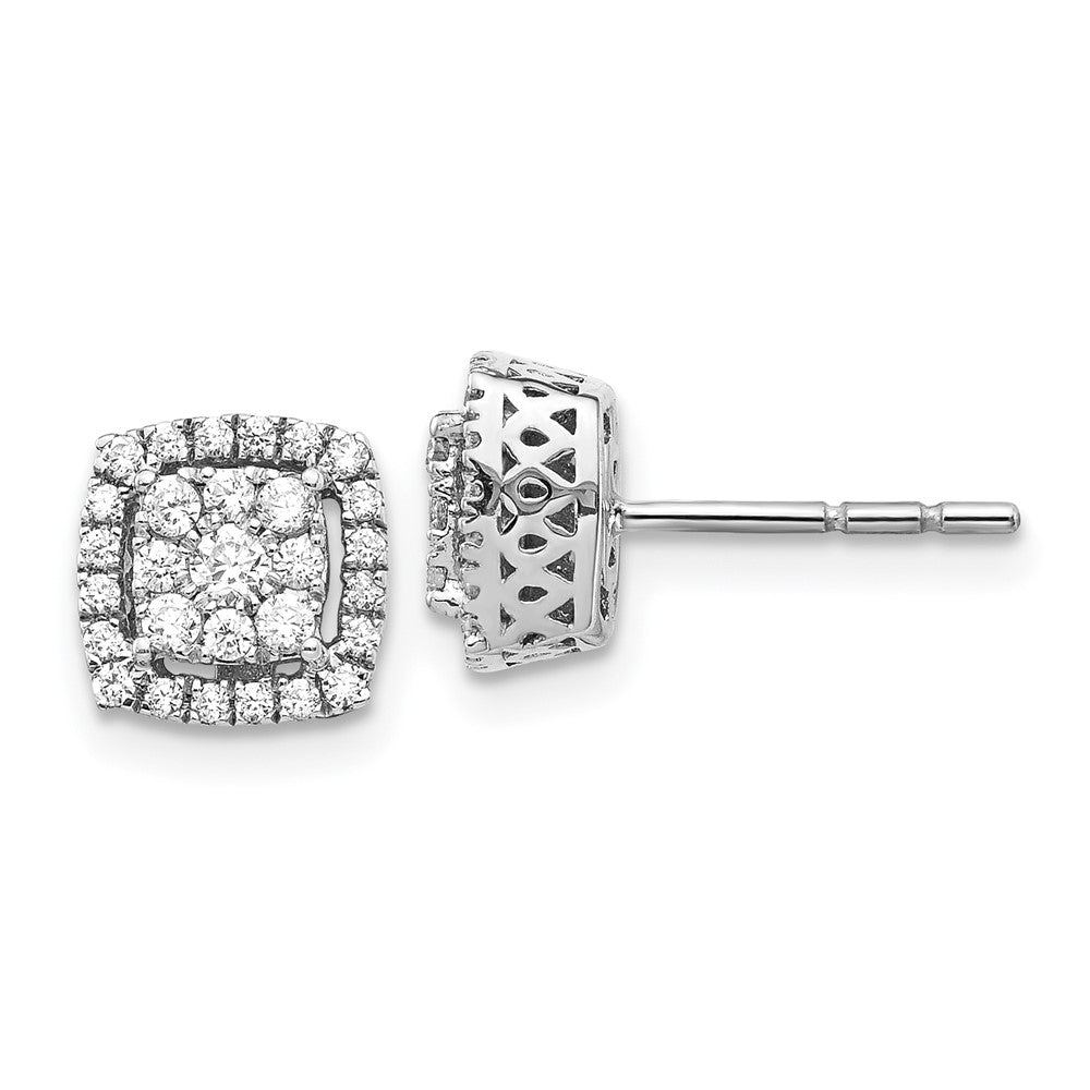 14K White Gold Lab Grown VS/SI FGH Dia Post Earrings