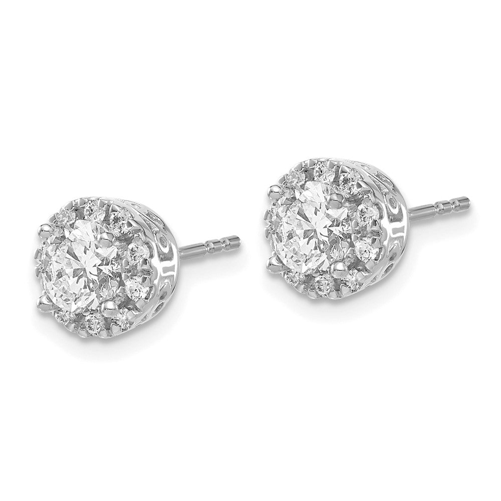 14K White Gold Lab Grown Diamond VS/SI FGH Post Complete Earrings