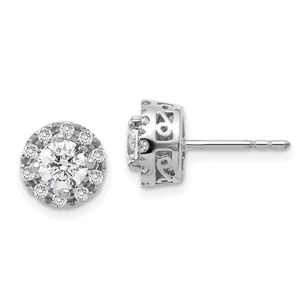 14K White Gold Lab Grown Diamond VS/SI FGH Post Complete Earrings