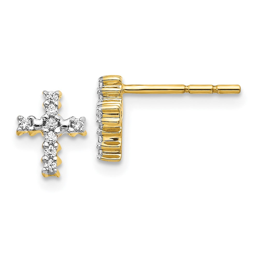 14K Lab Grown VS/SI FGH Dia Cross Post Earrings