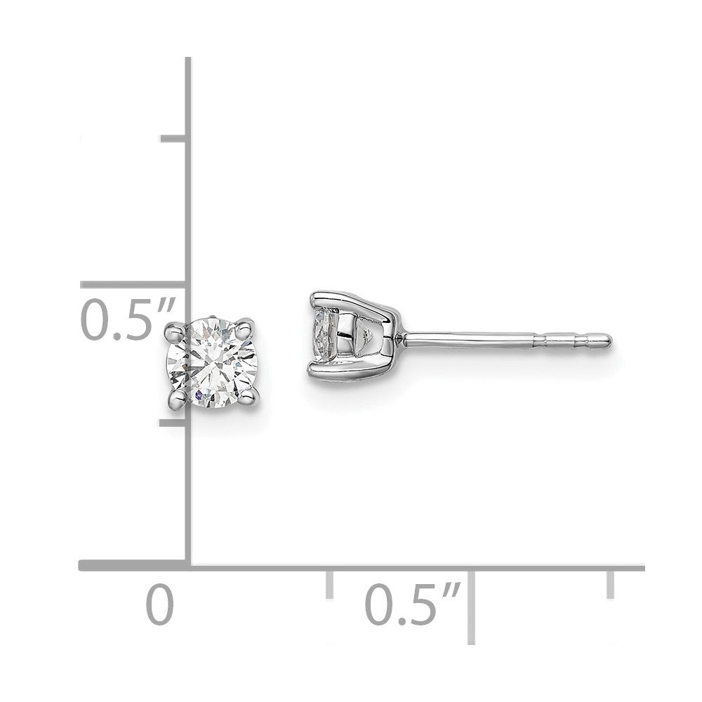 14K White Gold Lab Grown Diamond VS/SI FGH Post Earrings