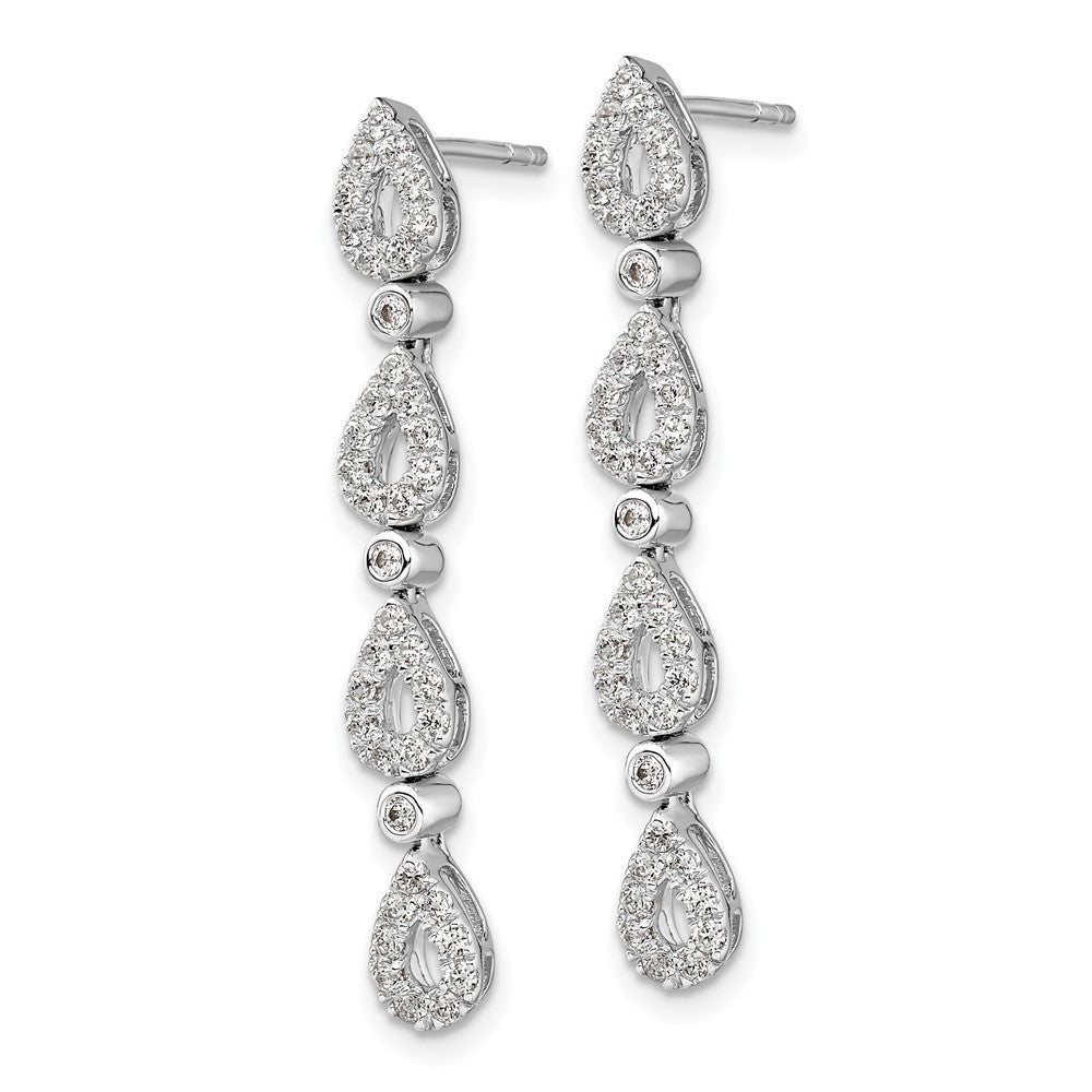 14K White Gold Lab Grown Diamond VS/SI FGH Teardrop Earrings