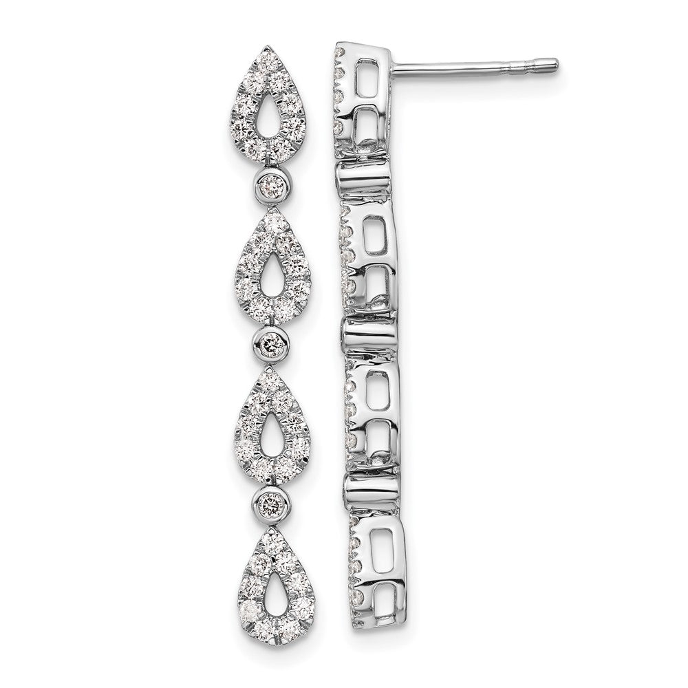 14K White Gold Lab Grown Diamond VS/SI FGH Teardrop Earrings