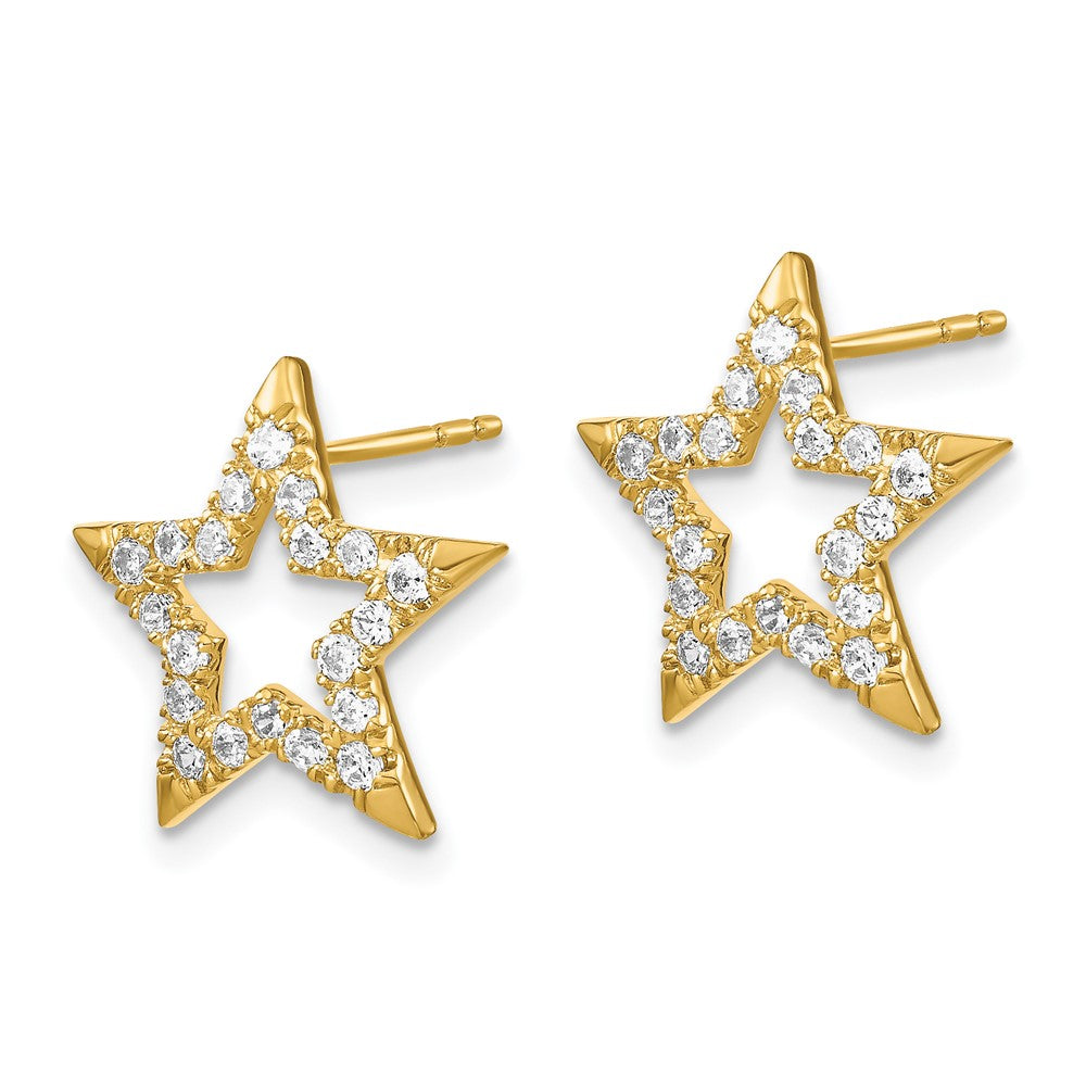 14K Lab Grown Diamond VS/SI FGH Star Post Earrings