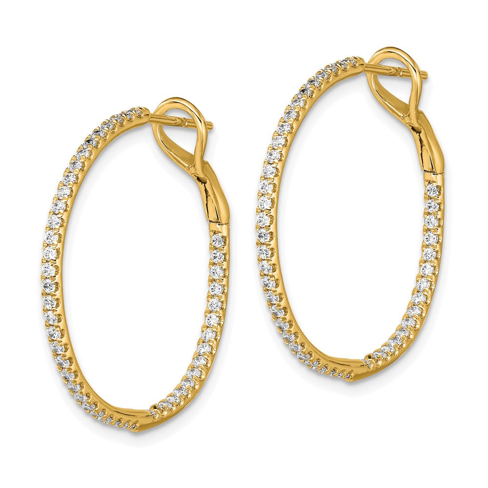 14K Lab Grown Diamond VS/SI FGH In & Out Hoop Earrings