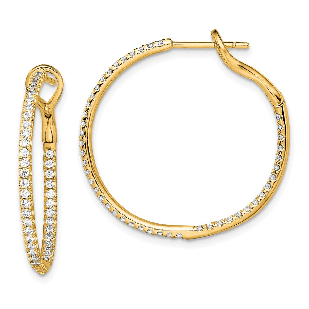 14K Lab Grown Diamond VS/SI FGH In & Out Hoop Earrings