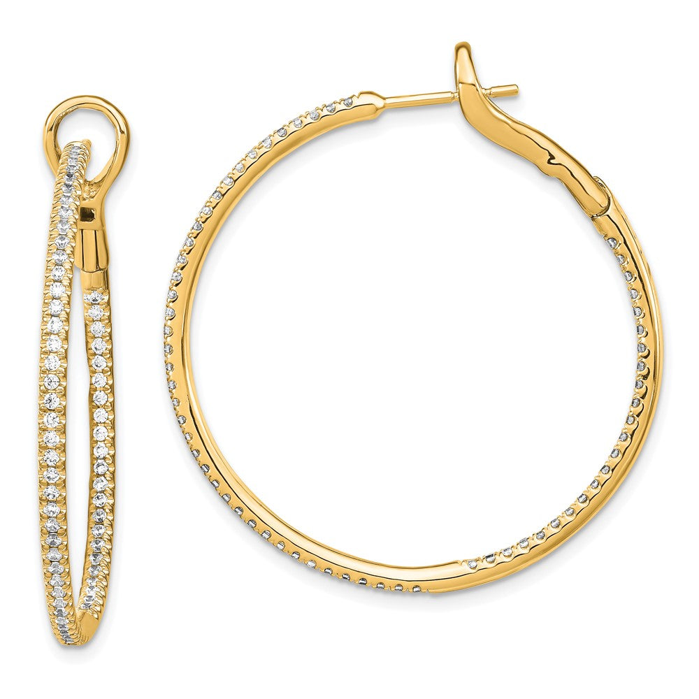 14K Lab Grown Diamond VS/SI FGH In & Out Hoop Earrings