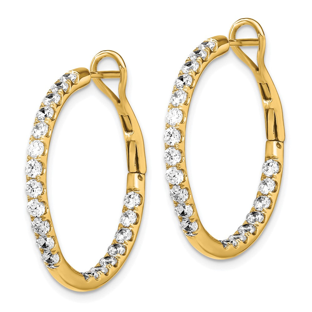 14K Lab Grown Diamond VS/SI FGH In & Out Hoop Earrings