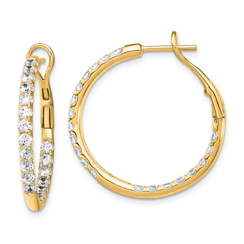 14K Lab Grown Diamond VS/SI FGH In & Out Hoop Earrings